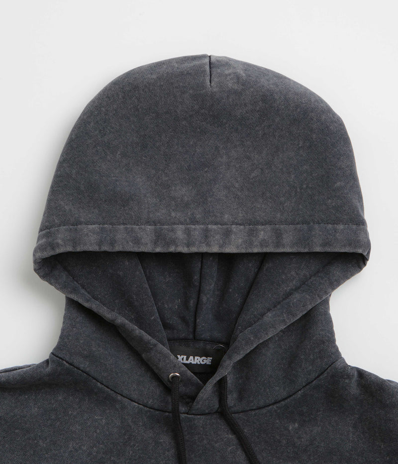 XLarge Collage Logo Hoodie in Black Dyed