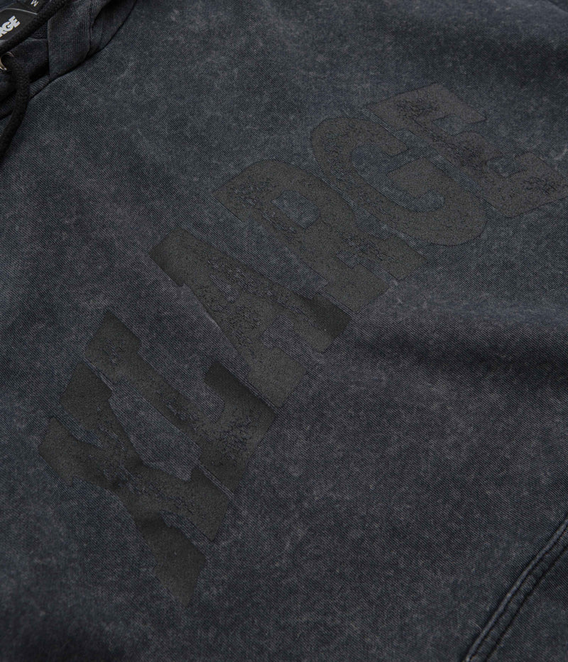 XLarge Collage Logo Hoodie in Black Dyed