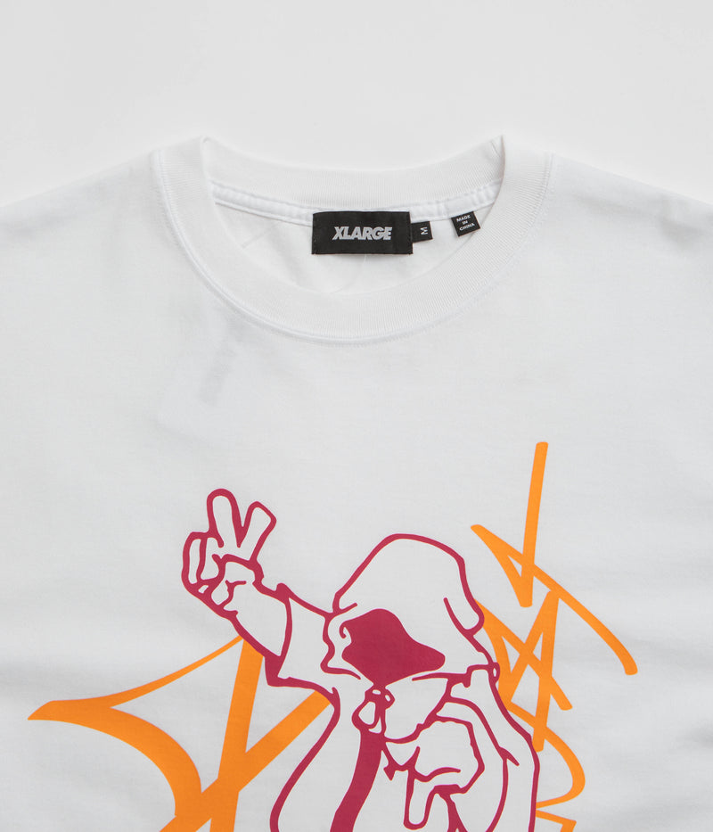XLarge Peace And Fortune T-Shirt in Pigment Dyed White