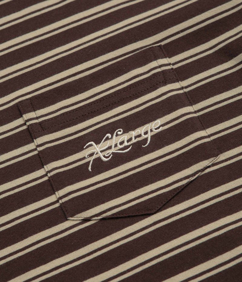 XLarge Stripe Long Sleeve T-Shirt in Brown