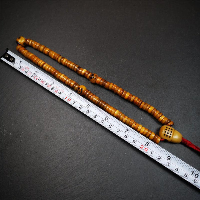 Yak Bone Mala 0.35" - Tibetan Buddhist mala beads, view 7