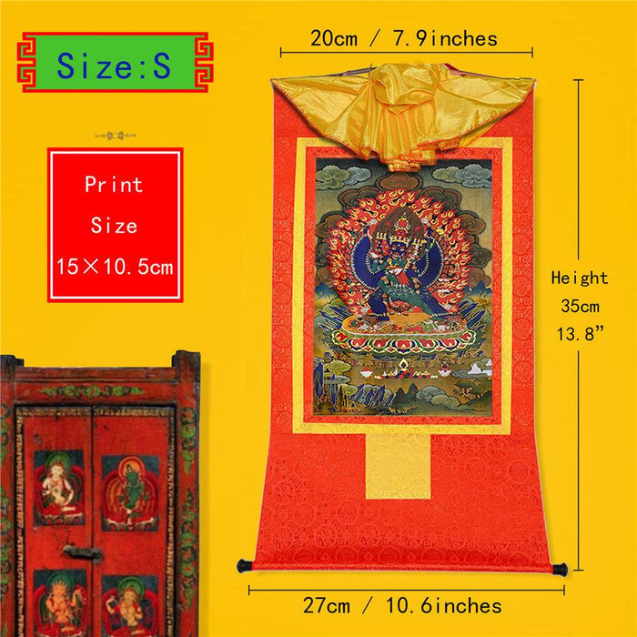 གཤིན་རྗེ་གཤེད་ Yamantaka- Conqueror of the Lord of Death - Tibetan thangka painting, view 6