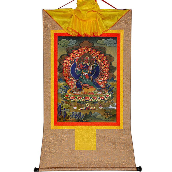 གཤིན་རྗེ་གཤེད་ Yamantaka- Conqueror of the Lord of Death - Tibetan thangka painting, view 7