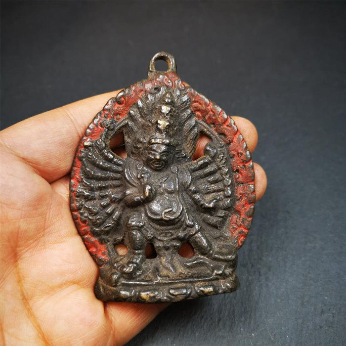 Yamantaka,Vajrabhairava Statue 3.46" - Tibetan Buddhist statue, view 4