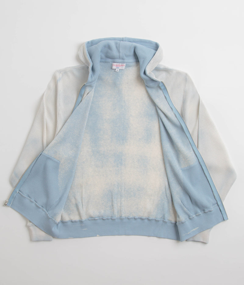 Yardsale Bleached Waffle Hoodie in Blue