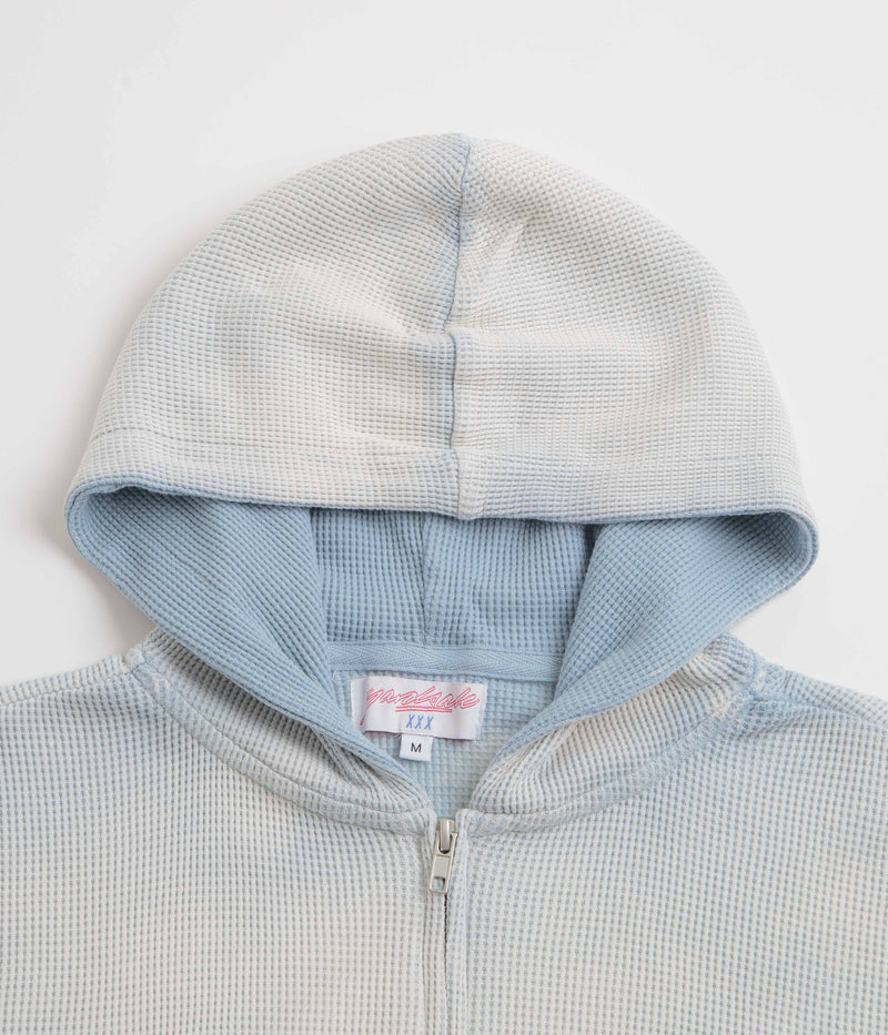 Yardsale Bleached Waffle Hoodie in Blue