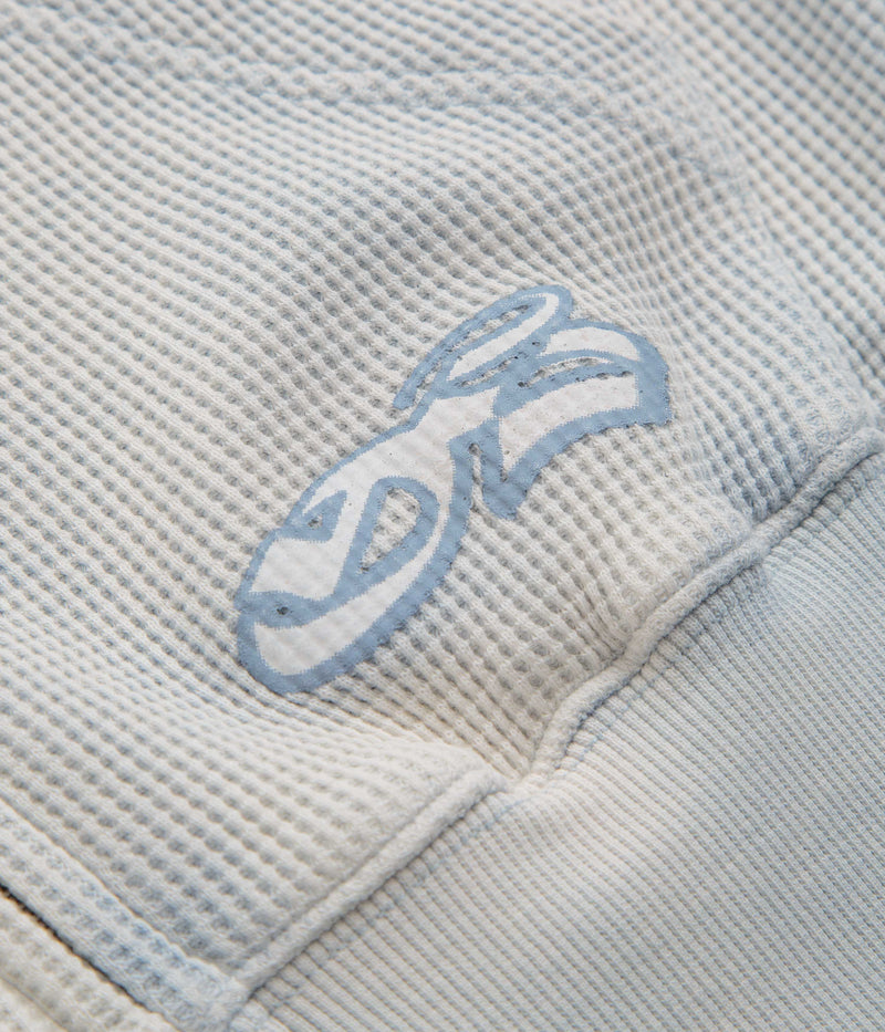 Yardsale Bleached Waffle Hoodie in Blue