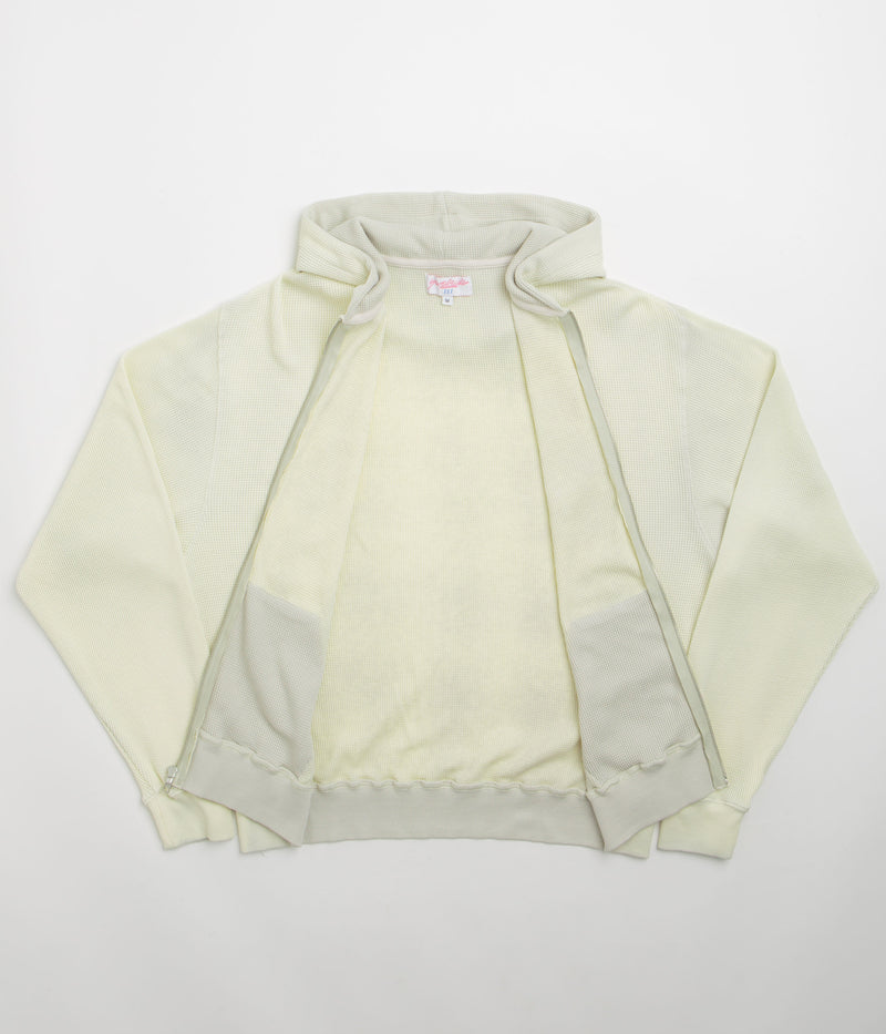Yardsale Bleached Waffle Hoodie in Light Grey