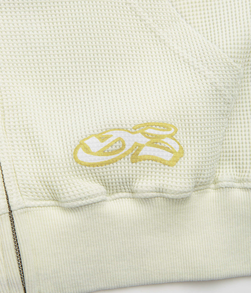 Yardsale Bleached Waffle Hoodie in Light Grey