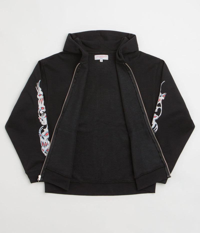 Yardsale Bullseye Full Zip Hoodie in Black