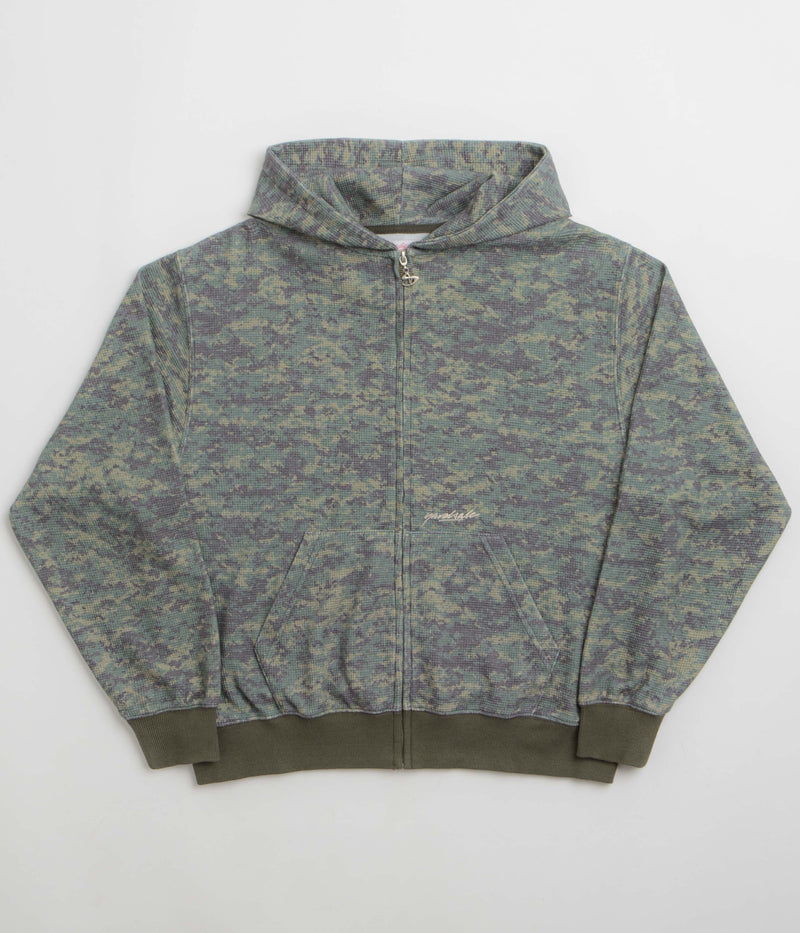Yardsale Camo Zero Hoodie in Washed Green
