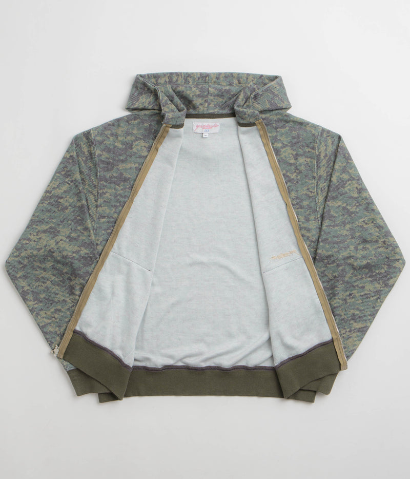 Yardsale Camo Zero Hoodie in Washed Green