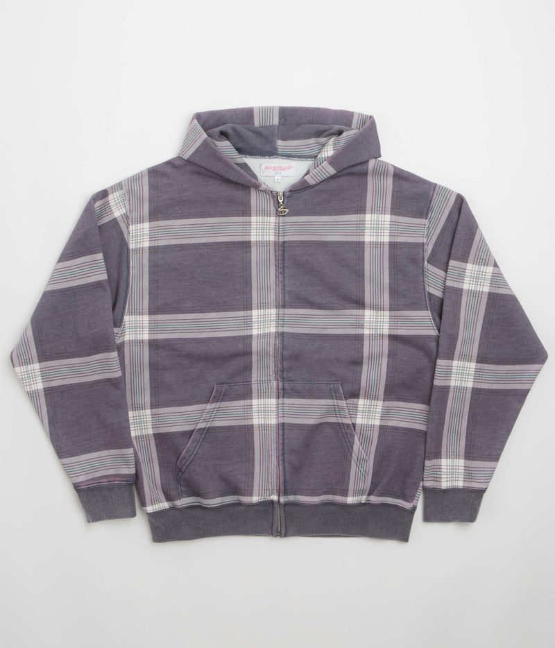 Yardsale Crib Checked Hoodie in Blue