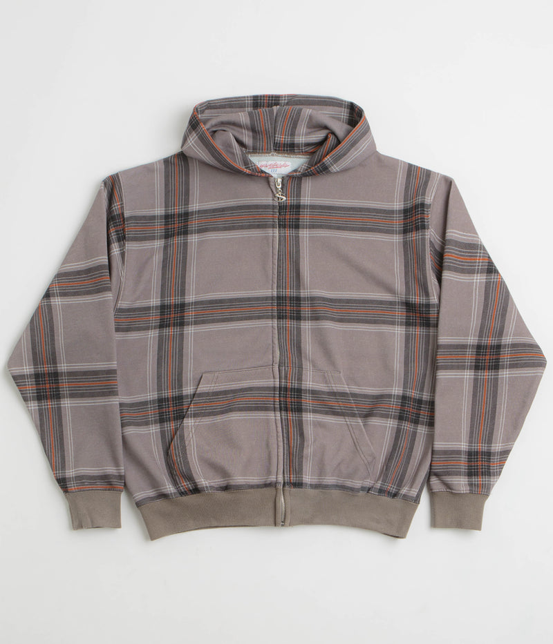 Yardsale Crib Checked Hoodie in Grey
