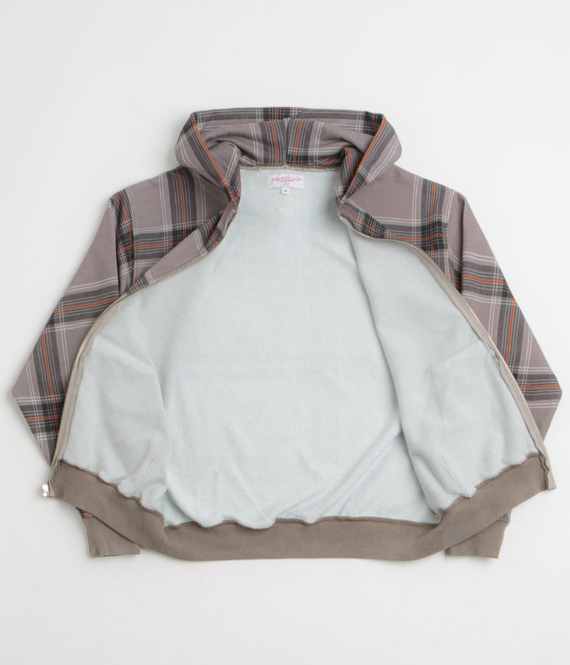 Yardsale Crib Checked Hoodie in Grey