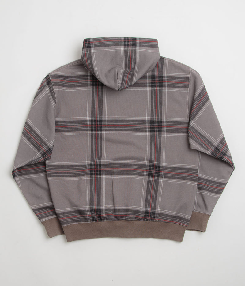 Yardsale Crib Checked Hoodie in Grey