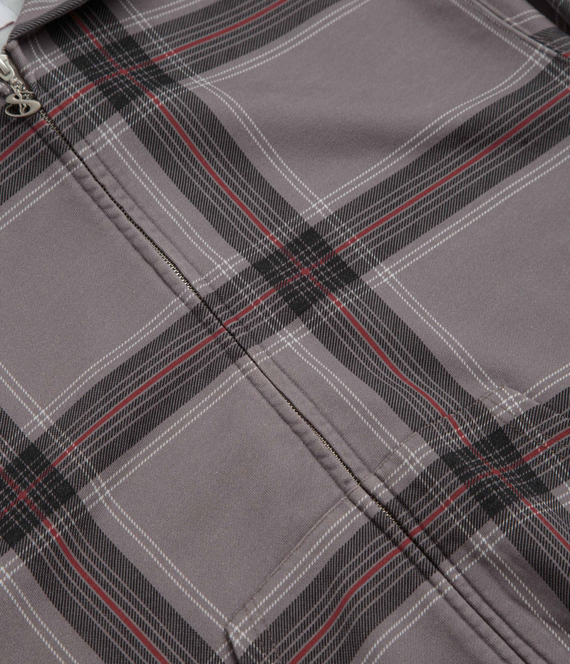 Yardsale Crib Checked Hoodie in Grey