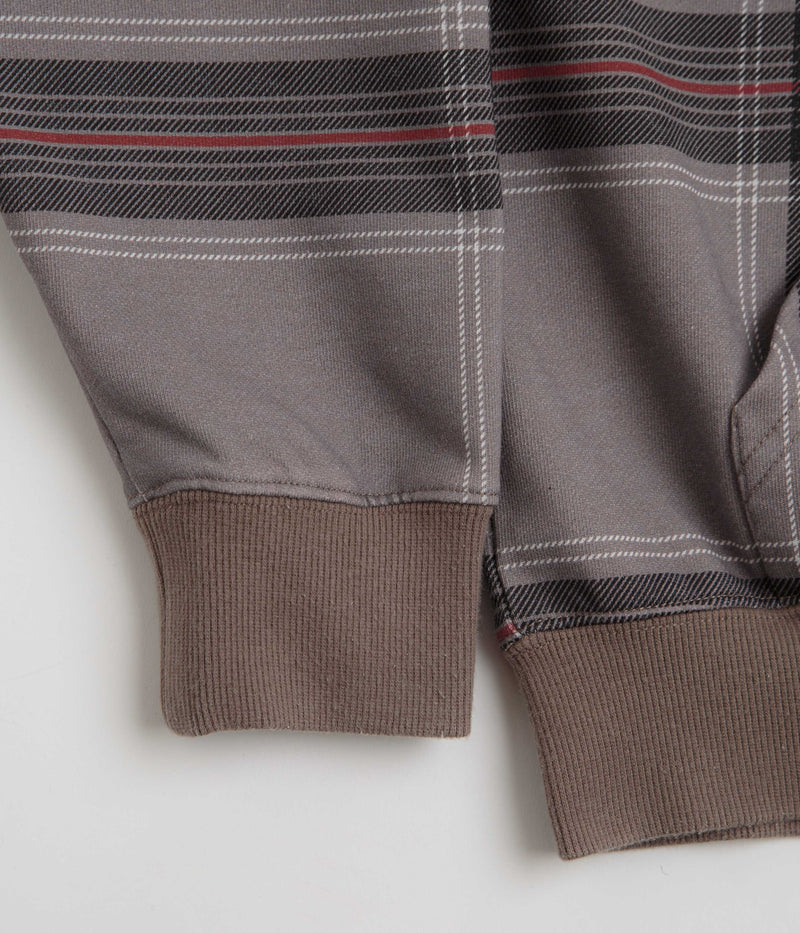 Yardsale Crib Checked Hoodie in Grey