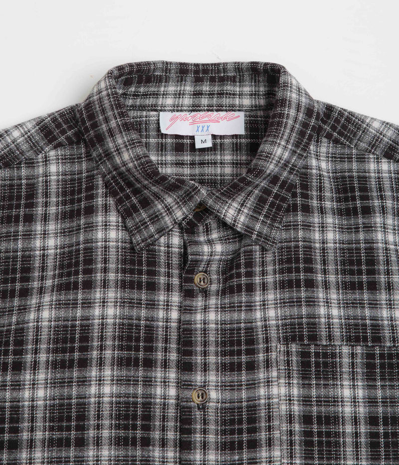 Yardsale Faded Plaid Shirt in Black