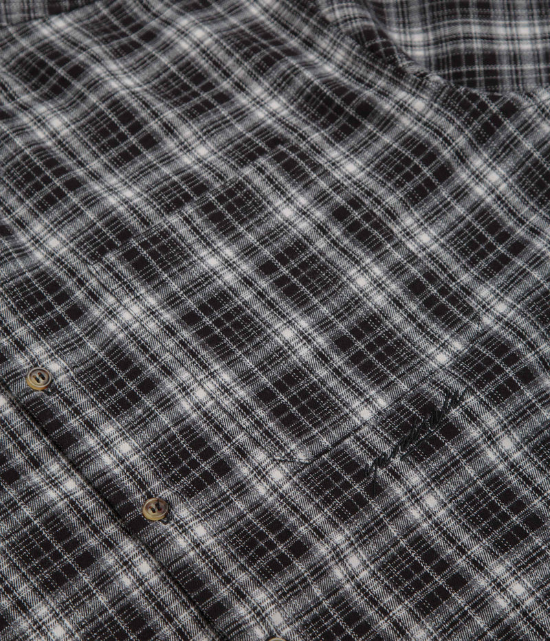 Yardsale Faded Plaid Shirt in Black