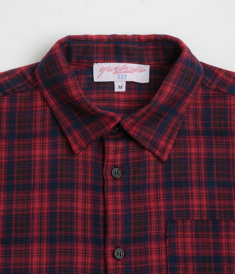 Yardsale Faded Plaid Shirt in Red