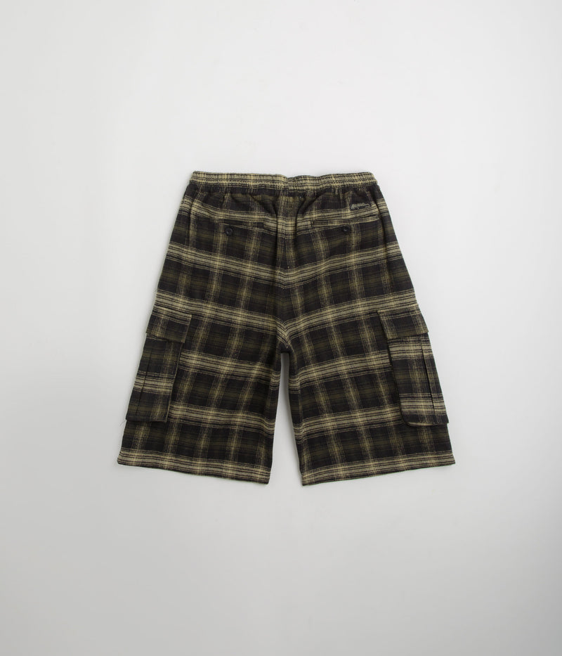 Yardsale Shoreline Plaid Shorts in Black and Grey