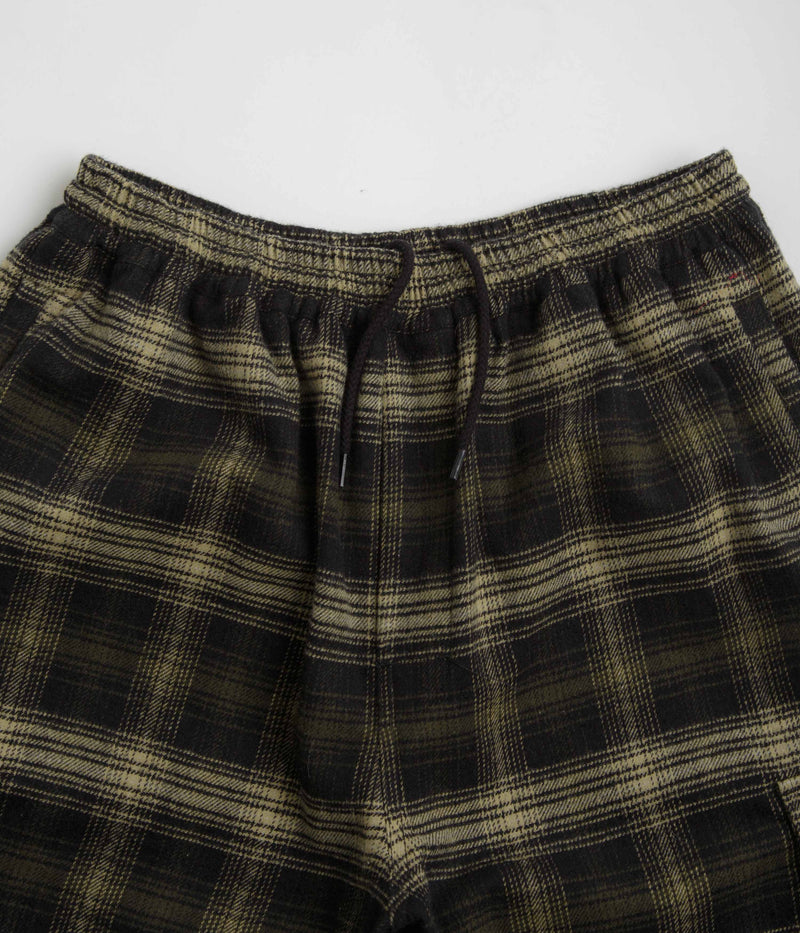 Yardsale Shoreline Plaid Shorts in Black and Grey