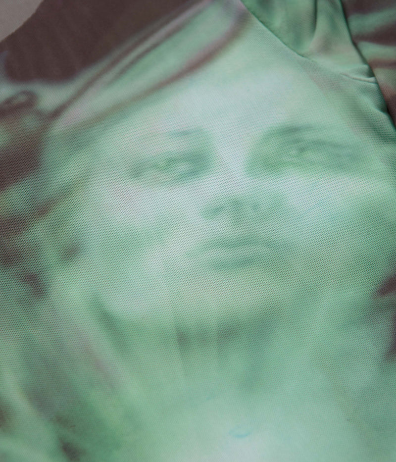 Yardsale Butterfly Mesh Long Sleeve T-Shirt in Black