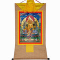 Yellow Jambhala,Dzambhala - Tibetan thangka painting, view 8