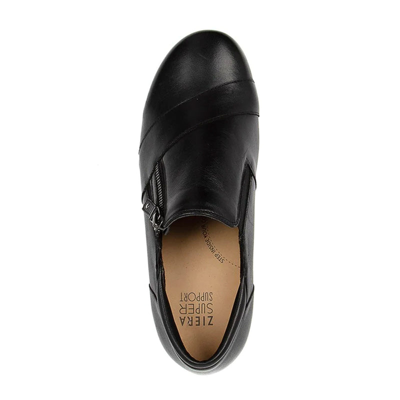Ziera Sage XF Slip On (Women) - Black Leather Dress-Casual - Slip On - The Heel Shoe Fitters